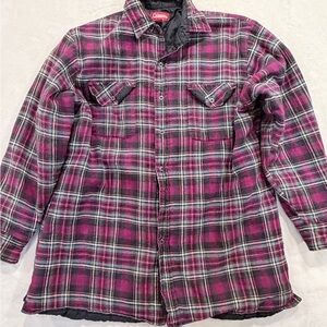Coleman Plaid Insulated Flannel Jacket Men’s Large Button Front